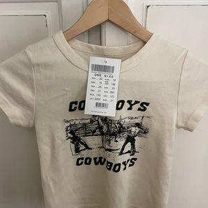 NWT Brandy Melville John Galt Cowboys Tee